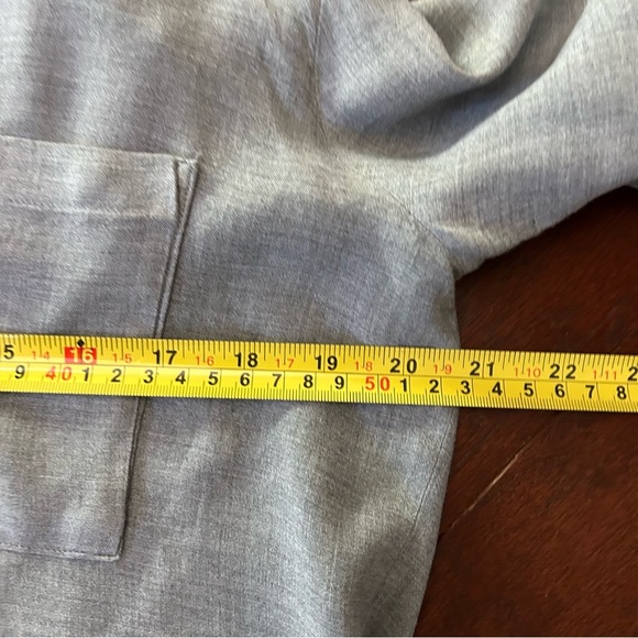 Anthropologie Cloth & Stone Gray Vneck Tonic popover Long sleeve Shirt Small - Picture 4 of 7